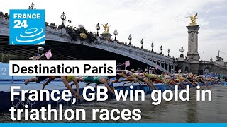 France GB win gold in triathlon races • FRANCE 24 English [upl. by Lenahs]