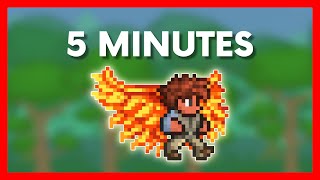 Terraria  How To Get Wings in 5 MINUTES [upl. by Pironi]