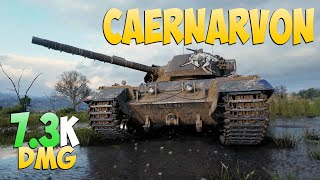 Caernarvon  8 Frags 73K Damage  Seems OK  World Of Tanks [upl. by Cioffred159]