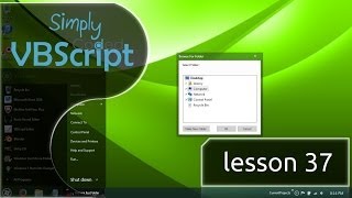 VBScript Basics Part 37  BrowseForFolder [upl. by Ellwood]