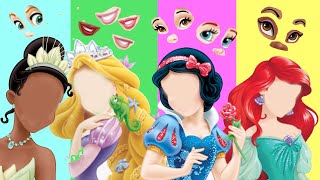 WRONG FACE GAME WITH ARIEL RAPUNZEL TIANA PRINCESS [upl. by Tanney]