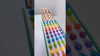 marble Run Race ASMR 129 Wooden Wave Course Colorful Marbles marblerun marblerunrace asmr [upl. by Ataynik]