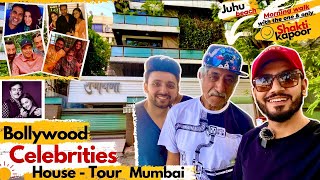 Bollywood Stars Homes in Mumbai  Indian Celebrity houses in Juhu  A Visual Tour of Luxury [upl. by Ilecara597]