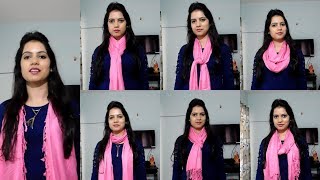 7 ways to wear a stallscarf tying in 7 wayshow to tie a scarfTipsToTop By Shalini [upl. by Inad]