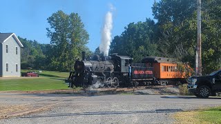 Arcade amp Attica ALCO 18 280 September Steam test run to Curriers and back  w empty train 9524 [upl. by Karlens]