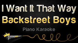 Backstreet Boys  I Want It That Way Piano Karaoke [upl. by Ntsud]