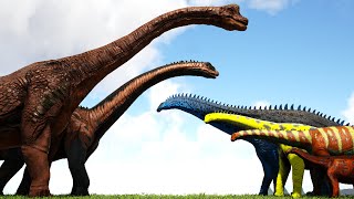 ARK Sauropods Battle！Sauropods vs Sauropods！ [upl. by Htebasile288]