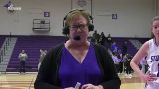 Stonehill Womens Basketball Highlights Interviews vs Saint Francis January 25 2024 [upl. by Rebmaed]