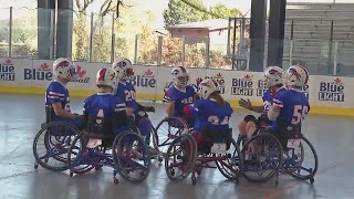 Buffalo Bills wheelchair football team competes in regional matchup at Riverworks [upl. by Aled268]