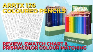 ARRTX Review  Prismacolor Colour Match Swatch Chart amp Colour Along [upl. by Wendalyn]