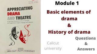 Appreciating drama and theatre Calicut university module 1 Questions and answers Tragedy [upl. by Anniala]