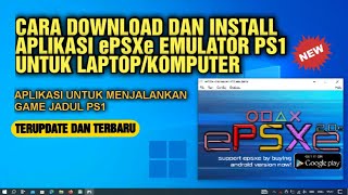 Cara download dan install emulator ps1 ePSXe terbaru di laptoppc  emulator ps1 untuk laptoppc [upl. by Lund398]