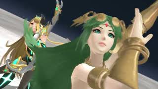 mmd smash bros depression of cybernetics palutena mythra and link [upl. by Alano722]