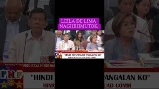 LEILA DE LIMA NAGTAMPO KAY PRRD [upl. by Bogosian]