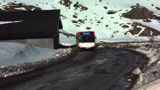 Ski Bus Formigal  Mercedes Benz O405 subiendo un puerto de montaña nevado [upl. by Atikcir1]