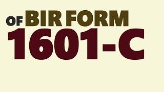 e FILING of BIR Form 1601C— eFPS Filers under Group A— Month of December 2022 [upl. by Sedgewick]