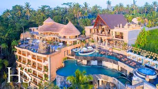 KAYON JUNGLE RESORT UBUD  LUXURY BALI HOTEL Hotel tour 4K [upl. by Elle]