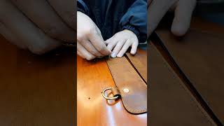 How to use copper rivets to fix metal belt bucklesshorts bagmaking handbags [upl. by Sicnarf306]