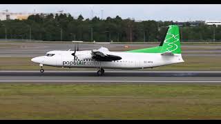 PopulAir SEMFR Fokker 50  landing at Stockholm Arlanda Airport  July 2024 [upl. by Clynes]