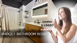 Budget Bathroom Makeover  DIY Bath Remodel [upl. by Watson]