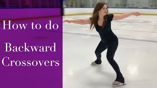 How to do Backward Crossovers on Figure Skates  Figure Skating Tutorial [upl. by Sidnee]