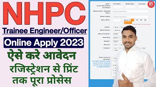 how to fill nhpc online form 2023  nhpc trainee engineer recruitment  nhpc form fill up 2023 [upl. by Amr]