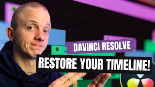 Recover Lost Edits Davinci Resolve 18 Timeline Restoration [upl. by Letsyrhc]