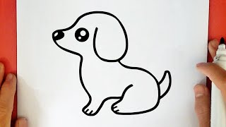 HOW TO DRAW A CUTE PUPPY [upl. by Whitman]