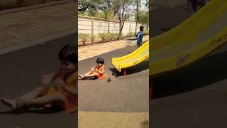 baby falling down slide😄shorts ytshorts funny [upl. by Little]