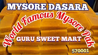 Mysore Pak Recipe with Secret World Famous no 1 Guru Sweet Mart Mysore  570001 [upl. by Sherry]