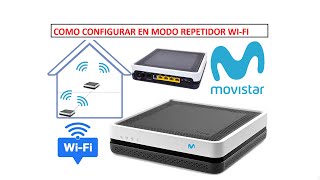 COMO CONFIGURAR ROUTER DE MOVISTAR COMO REPETIDOR WIFI [upl. by Svirad]