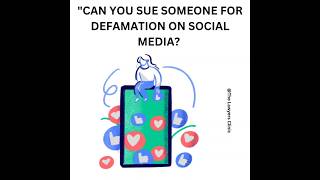 Suing for Defamation on Social Media DefamationlawSocialMediaRightsOnlineDefamationCyberLaws [upl. by Tadashi310]