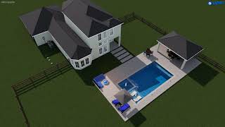 32 X 16 Straightline Pool with Spa and Outdoor Kitchen [upl. by Axia]