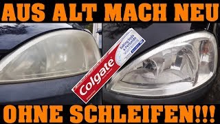 Colgate macht nicht nur deine Zähne weiß  Scheinwerfer aufbereiten mit Zahnpasta [upl. by Lorrad]