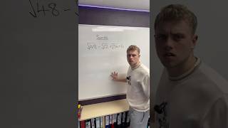 Subtracting Surds  maths gcse tutor higher surds stem [upl. by Yrotciv99]