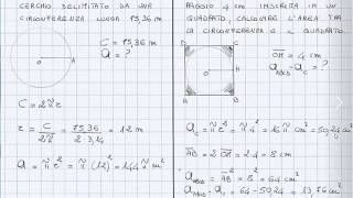 Come svolgere problemi relativi allarea del cerchio [upl. by Danete376]