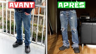 Comment DESTROY un jean denim  custom [upl. by Slayton]