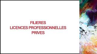 LICENCES PROFESSIONNELLES PRIVE MAROC [upl. by Eidorb]