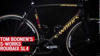 Tom Boonens SWorks Roubaix SL4  Pro bike check [upl. by Albertina]