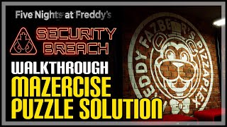 Mazercise Puzzle Solution FNAF Security Breach Access The Vent [upl. by Aissirac]