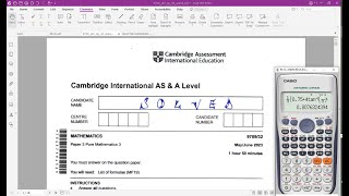 970932MJ23  CAIE AS amp A LEVEL PURE MATHEMATICS 3 MAYJUNE 2023 Paper 32 [upl. by Mccarty]