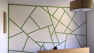 How to paint a DIY geometric feature wall in four easy steps [upl. by Ariek]