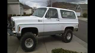 1975 K5 blazer lifted with boggers amp a 12000lb BADLAND winch [upl. by Ahsirat627]