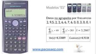 3Calculadoras CASIO Estadística descriptiva [upl. by Grimaldi]