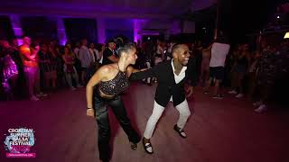 Salsa social dancing  Croatian Summer Salsa Festival 2023 [upl. by Bennir109]