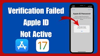 How To Fix Verification Failed This Apple ID is Not Active 2024 [upl. by Trillbee860]