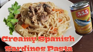 Creamy Spanish Sardines Pasta  Simple Home Cooked Pasta [upl. by Ainerbas45]