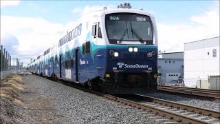 Sounder 1518 departing South Tacoma Station 6252018 [upl. by Alaaj]