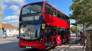 London Bus Route 217  Waltham Cross to Turnpike Lane  Subtitles [upl. by Aynnat613]