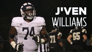 Watch highlights of Penn State offensive line commit and fivestar prospect JVen Williams  WeAre [upl. by Laet]